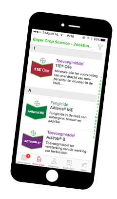 Bayer Agro app op smartphone